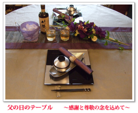 父の日のテーブル ~感謝と尊敬の念を込めて~