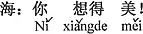 中国語：夢みたいなこと考えるな。